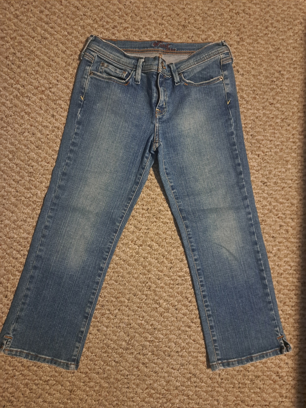 Women's Cropped Ankle Jeans in Faded Blue